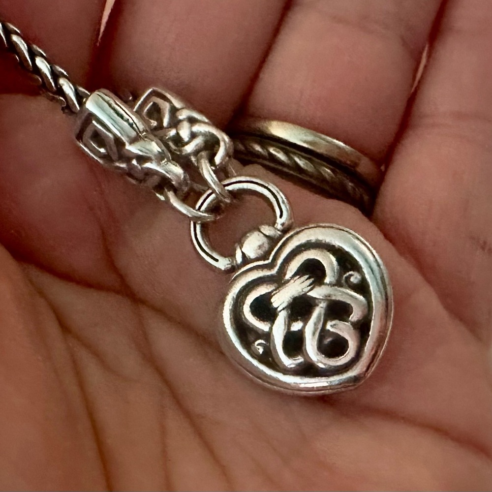 Brighton Silver Plated Adjustable Scroll Heart Ne… - image 4